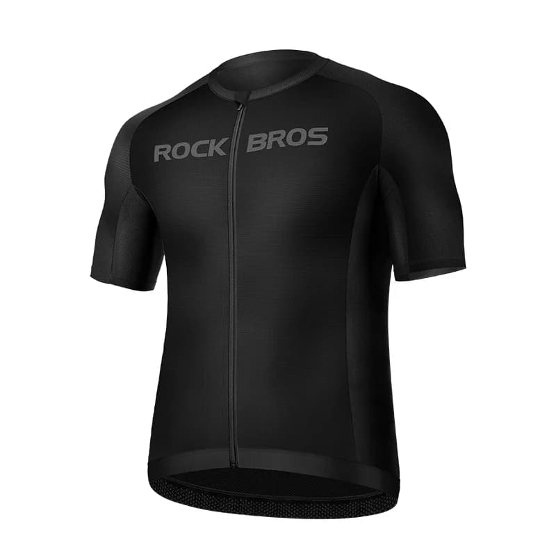Camiseta de ciclismo de manga corta reflectante y secado rápido para hombre