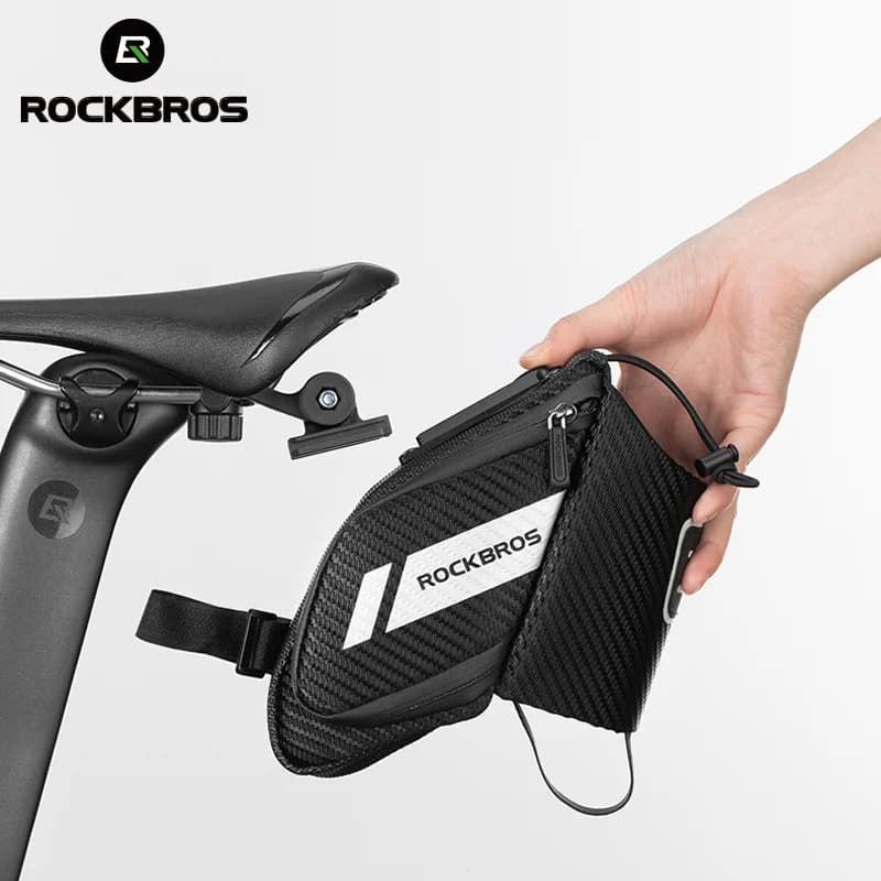 Bolsa impermeable reflectante para sillín de bicicleta de 1L