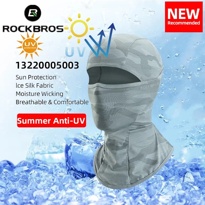 Pasamontañas/máscara de ciclismo transpirable con protección UV