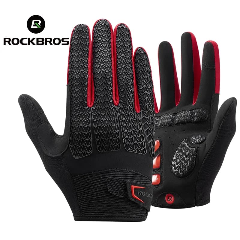 Guantes de ciclismo completos antideslizantes con pantalla táctil