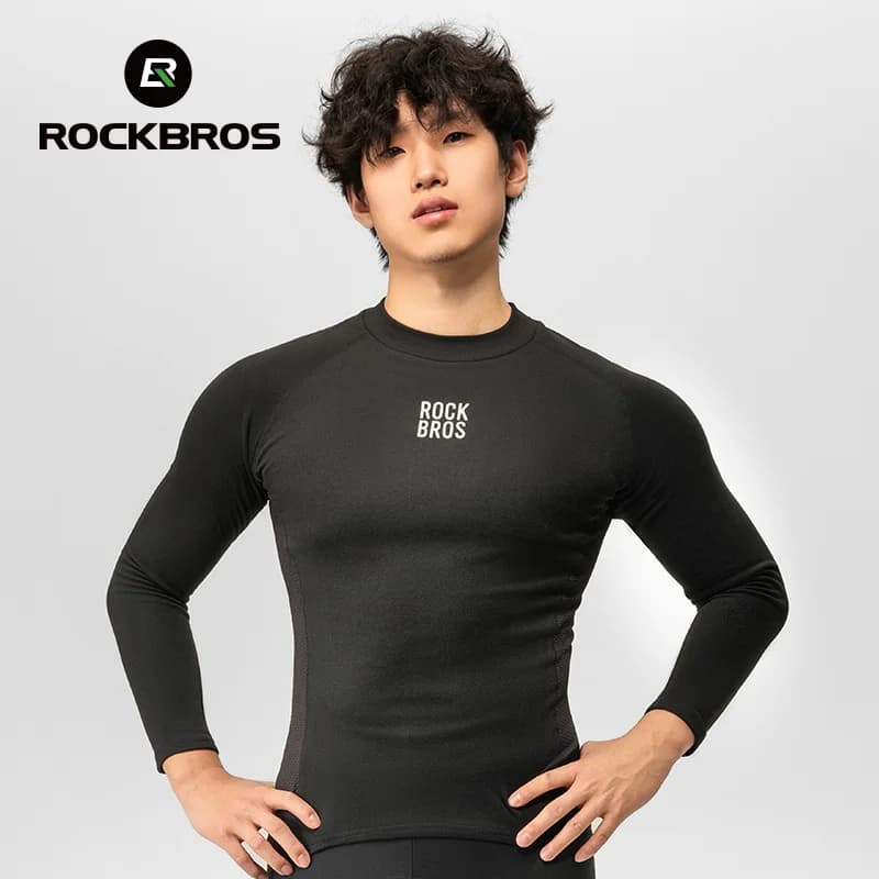 Camiseta interior de ciclismo para hombre, cálida y transpirable