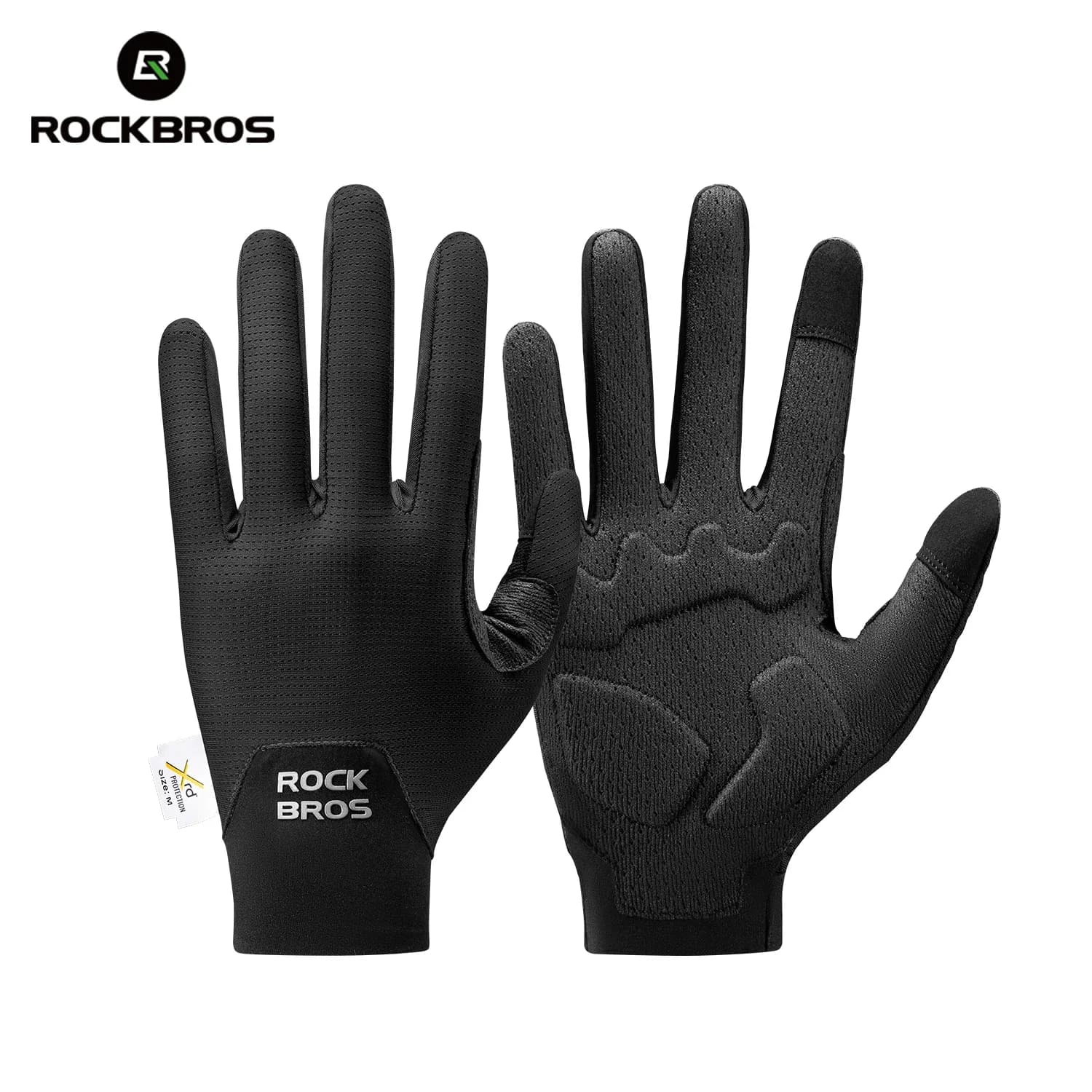 Guantes de ciclismo completos de dedos transpirables con pantalla táctil