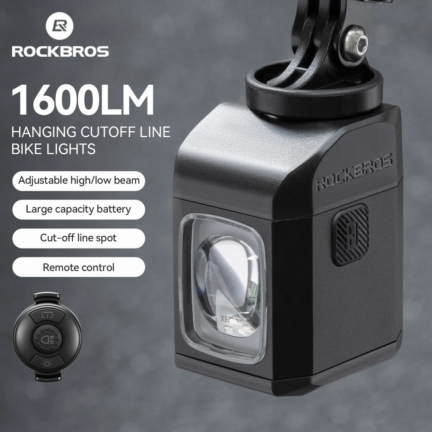 Luz de bicicleta inteligente con control remoto 1600LM