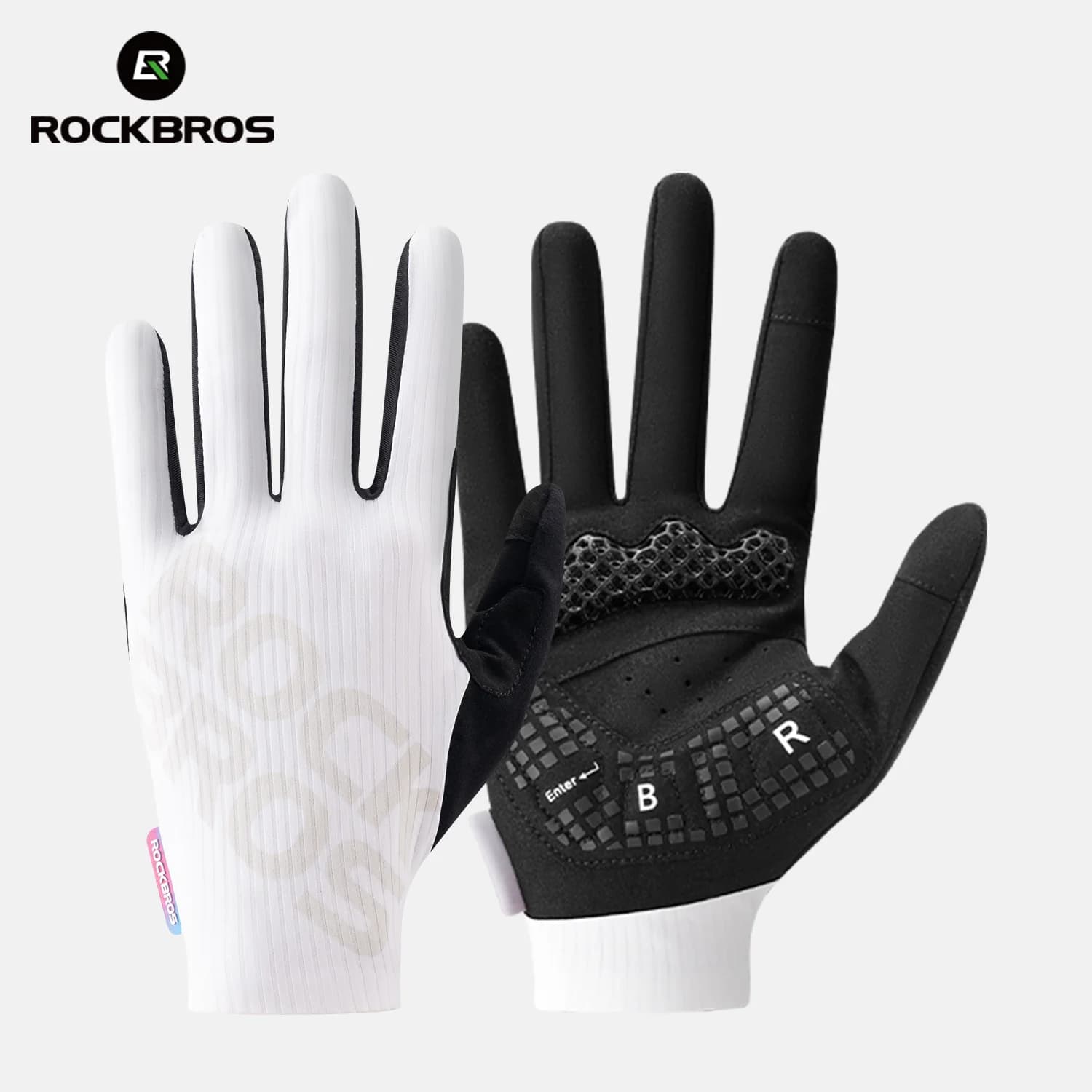 Guantes de ciclismo de dedo completo, transpirables y con absorción de impactos