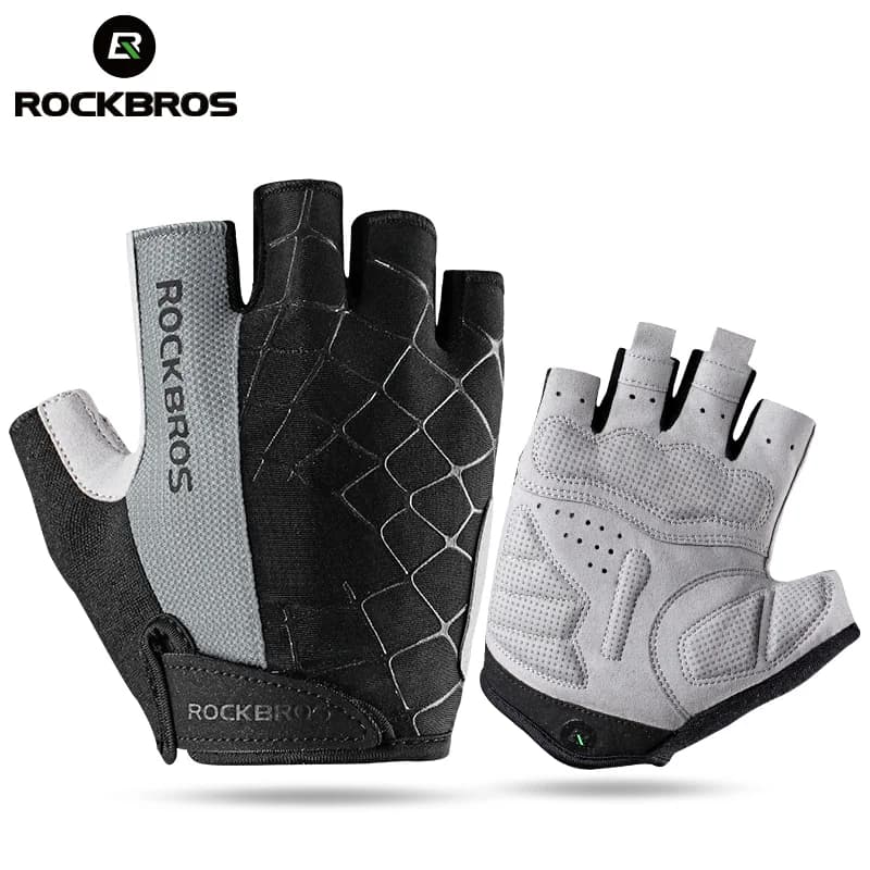 Guantes de ciclismo de medio dedo a prueba de golpes y transpirables