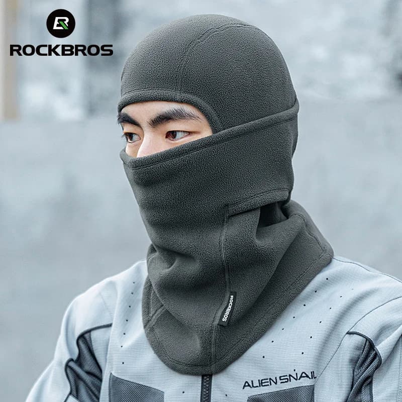 Mascarilla facial completa de forro polar para ciclismo, cortavientos de invierno