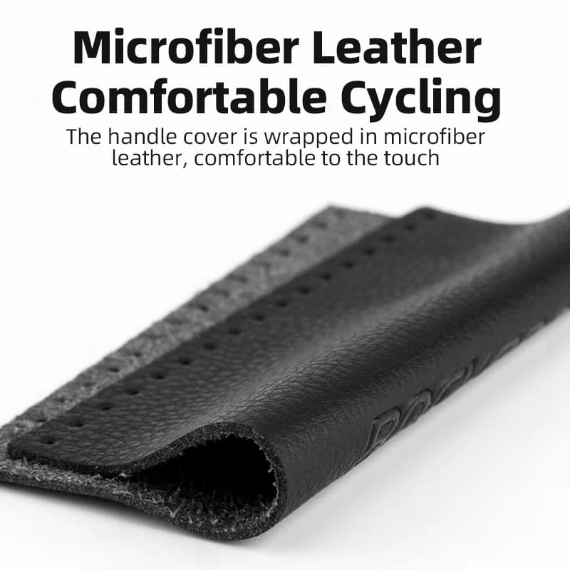 Puños de manillar para bicicleta con doble bloqueo y cuero de microfibra