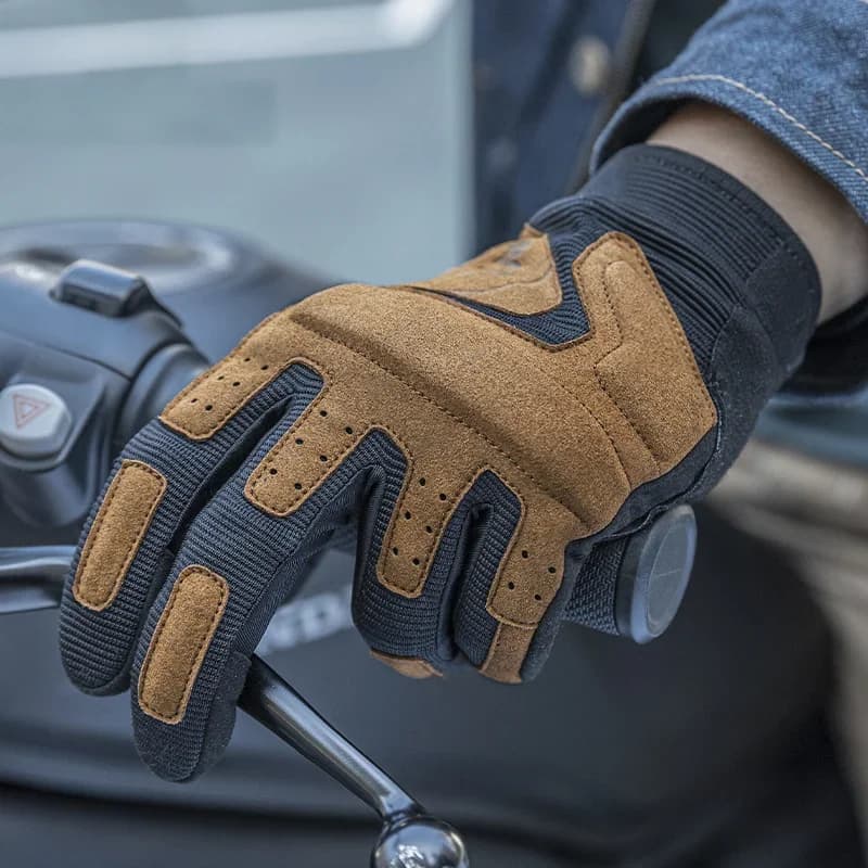 Guantes de ciclismo de dedo completo, transpirables, antideslizantes y a prueba de impactos