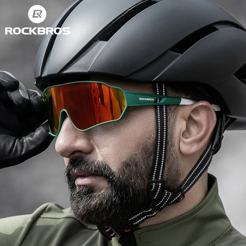 Gafas de ciclismo con montura para miopía, lentes fotocrómicas polarizadas