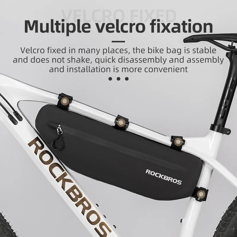 Bolsa impermeable de gran capacidad para tubo superior de bicicleta