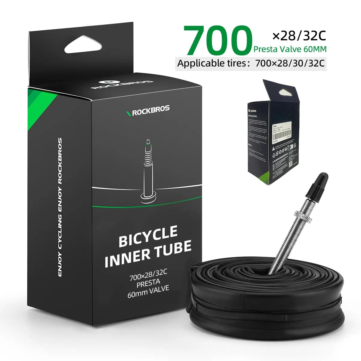 Cámara de Bicicleta 700C de Goma Butílica