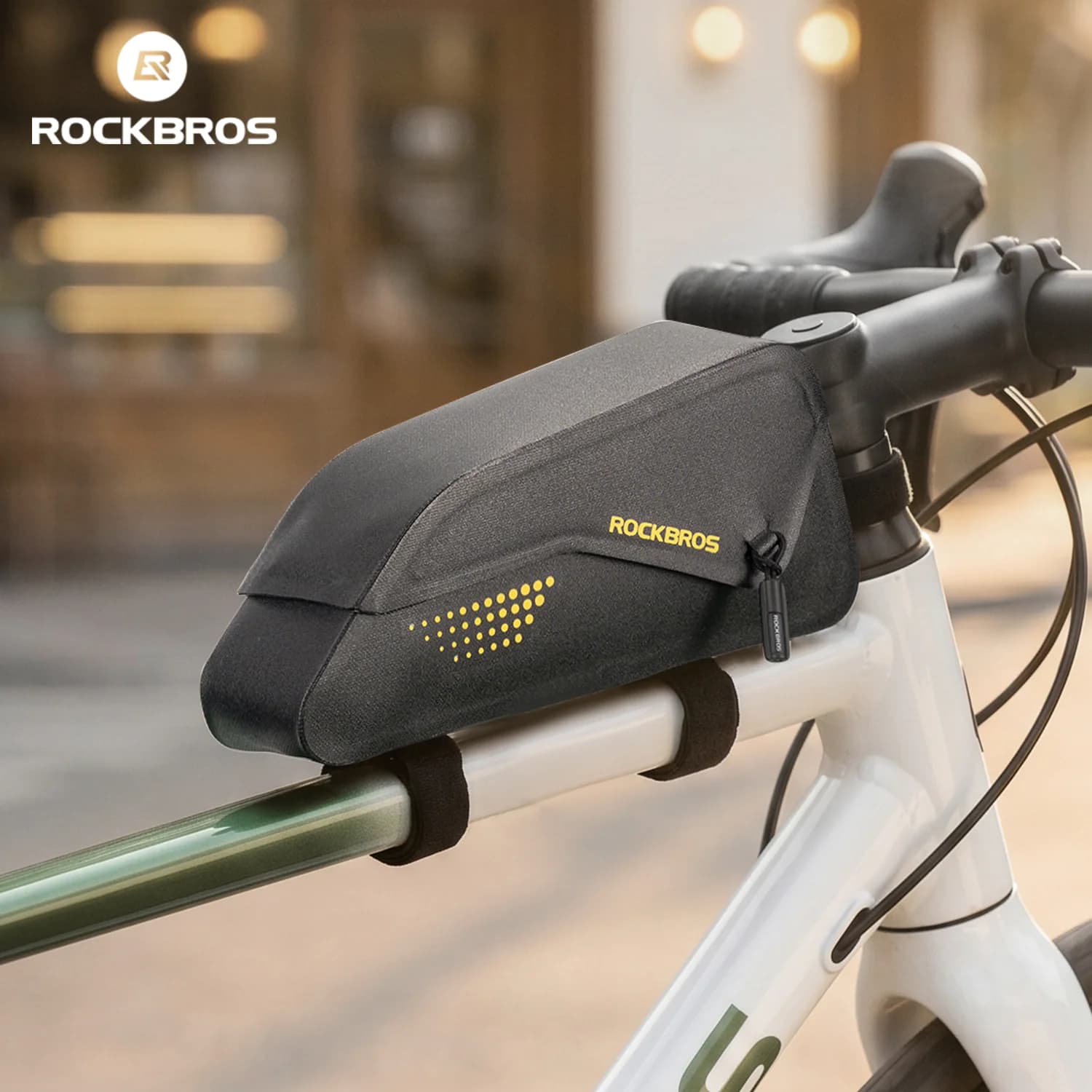 Bolsa de Bicicleta Impermeable con Cierre Magnético para Cuadro Delantero 0.8L