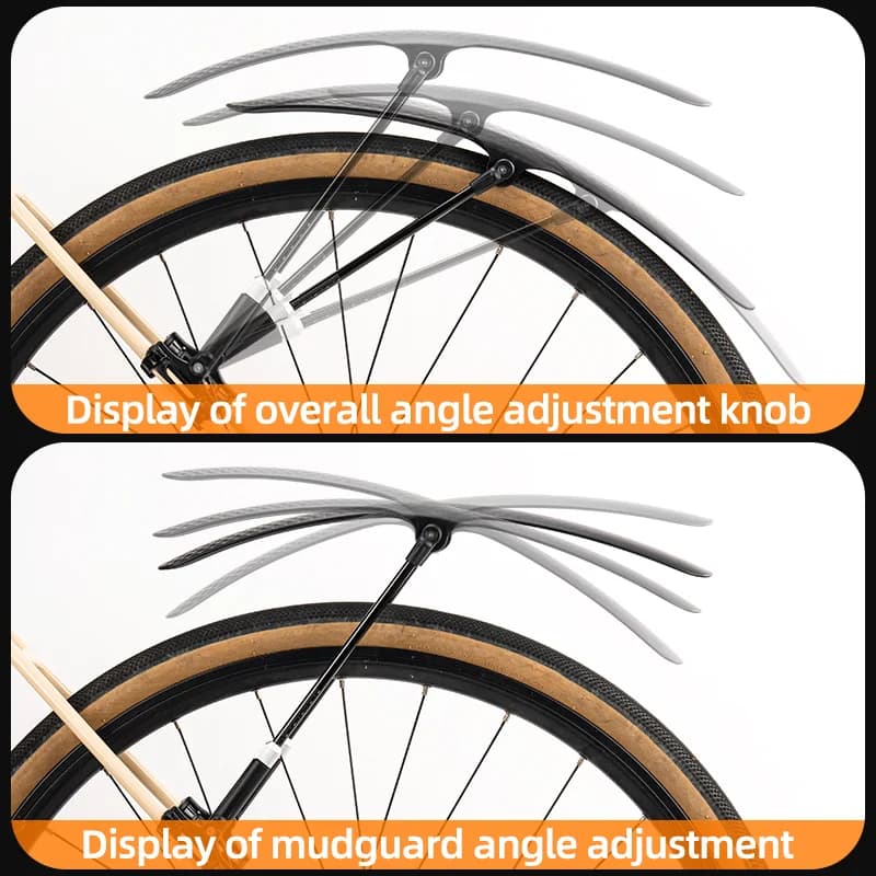 Guardabarros delanteros y traseros de plástico blando para bicicleta