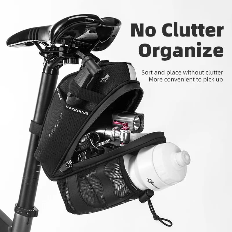 Bolsa impermeable bajo sillín con gran capacidad de 1,5L