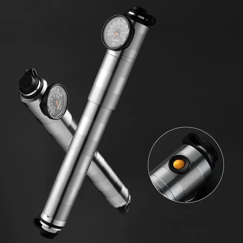 Bomba manual portátil de aleación de aluminio para bicicleta 160psi