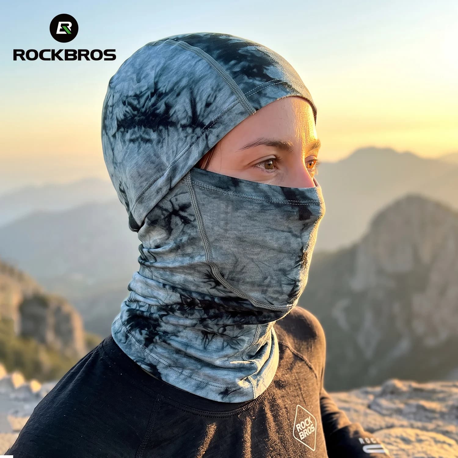 Máscara facial de ciclismo invernal a prueba de viento de lana lyocell