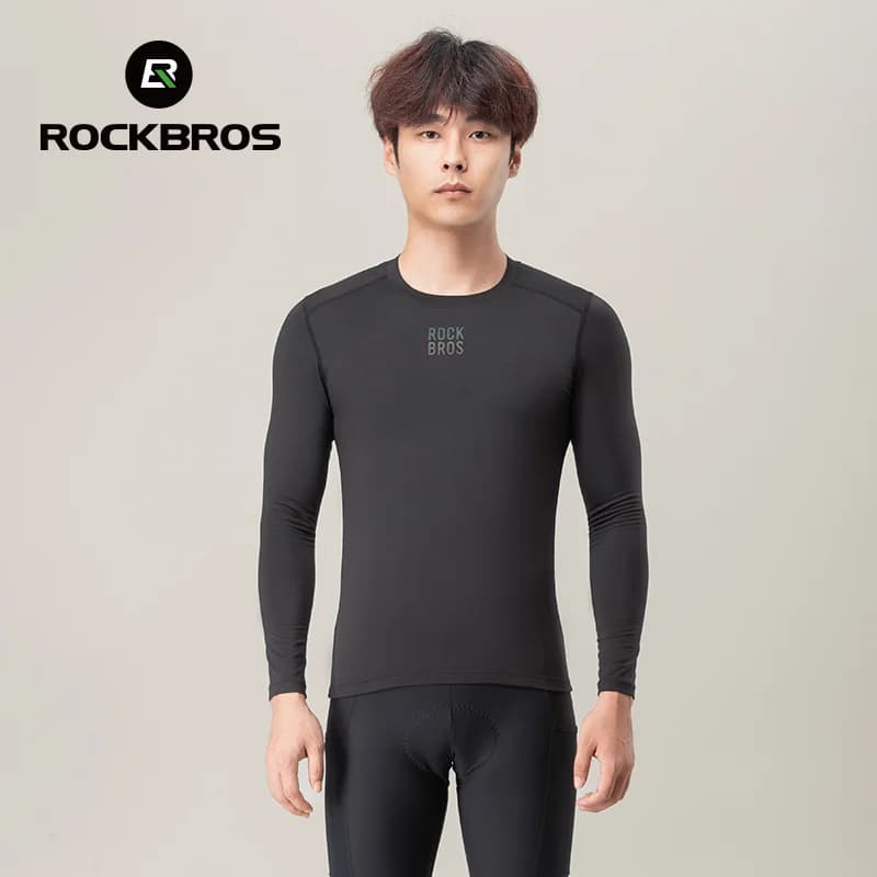 Camiseta interior térmica de manga larga para ciclismo invernal