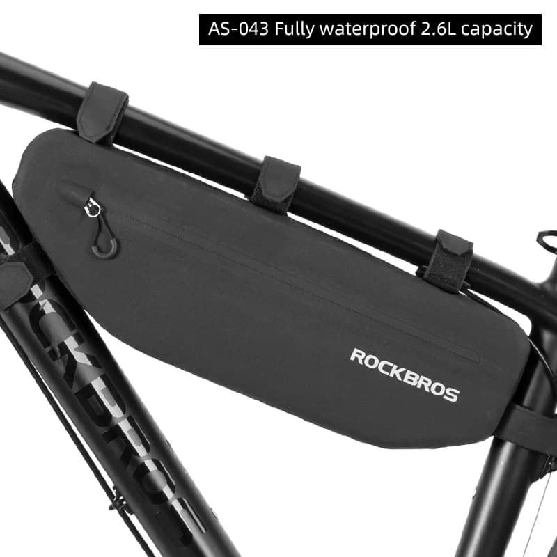 Bolsa impermeable de gran capacidad para tubo superior de bicicleta