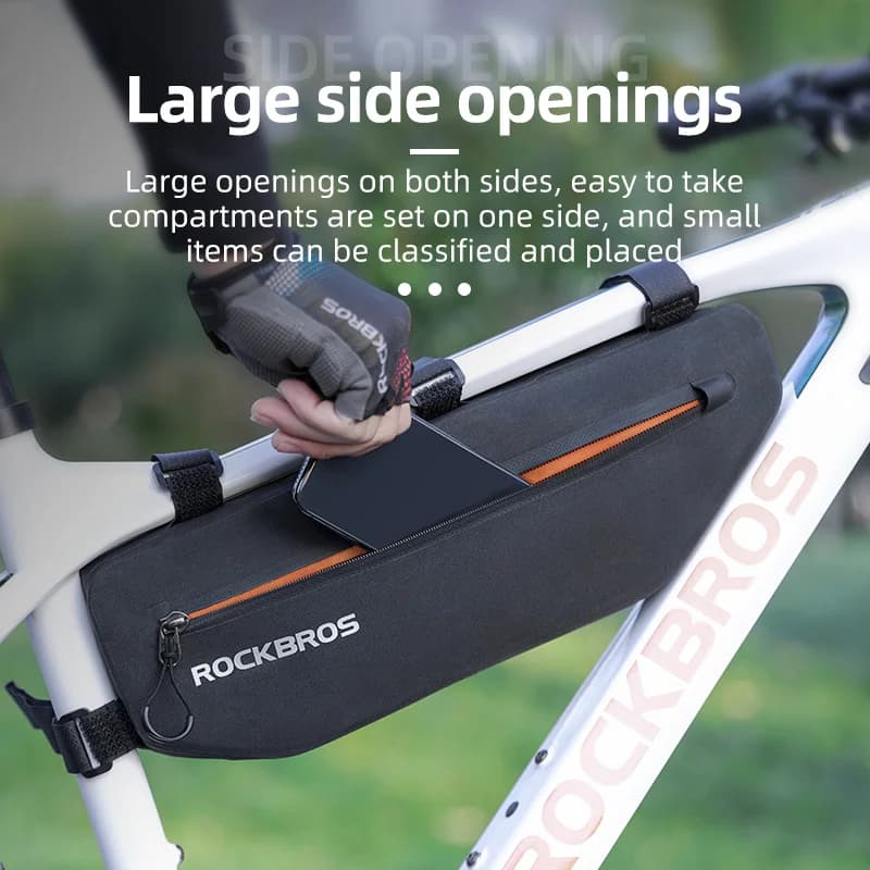 Bolsa impermeable de gran capacidad para tubo superior de bicicleta
