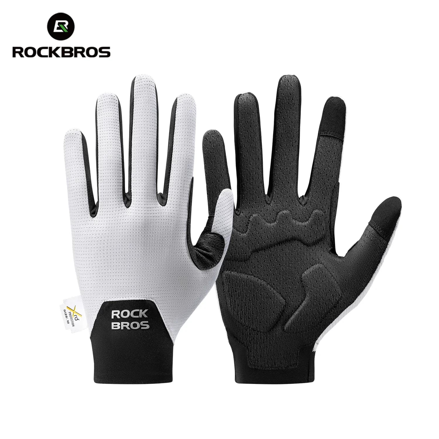 Guantes de ciclismo completos de dedos transpirables con pantalla táctil