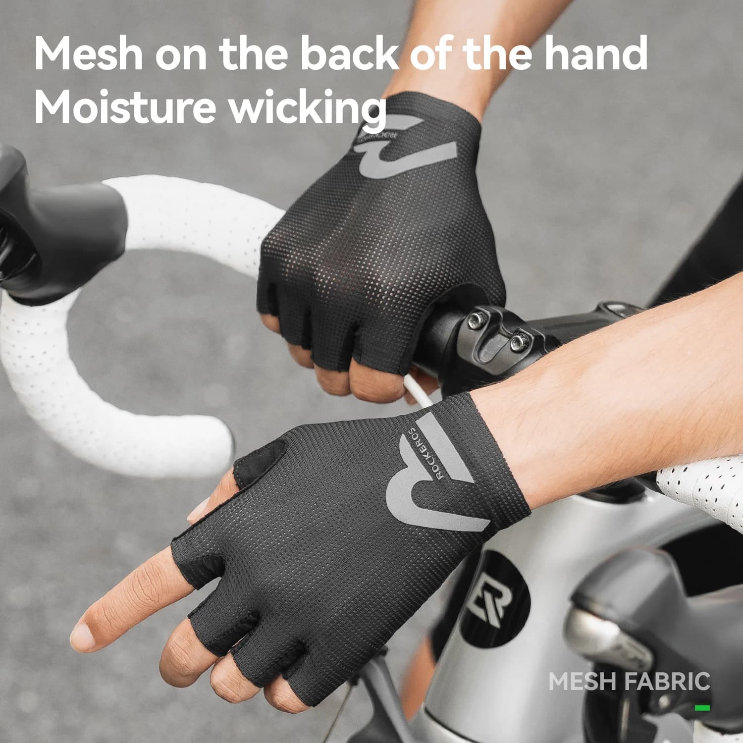 Guantes de ciclismo transpirables de medio dedo