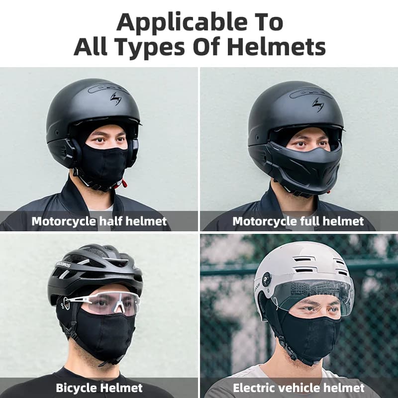 Gorra de ciclismo transpirable de seda fría para todo el rostro