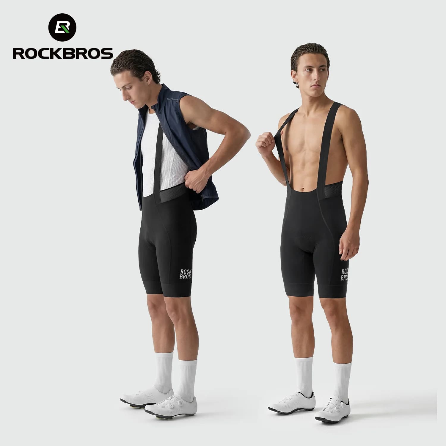 Pantalones cortos con tirantes acolchados de verano para hombre, ligeros y con bolsillos laterales
