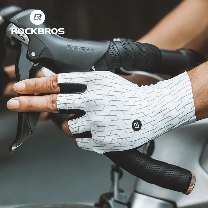 Guantes de ciclismo de medio dedo transpirables con almohadillas engrosadas