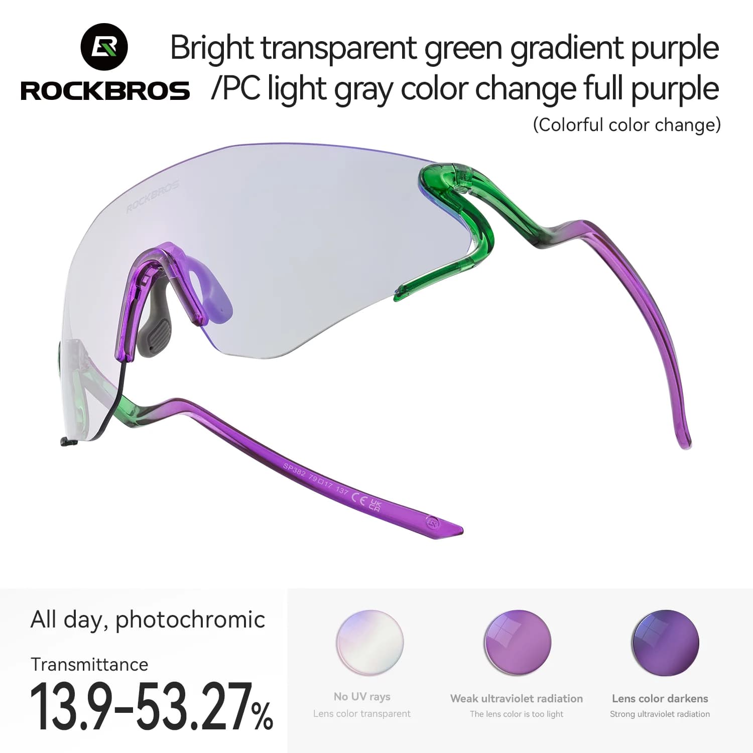 Gafas de sol fotocrómicas para ciclismo, cortavientos UV400