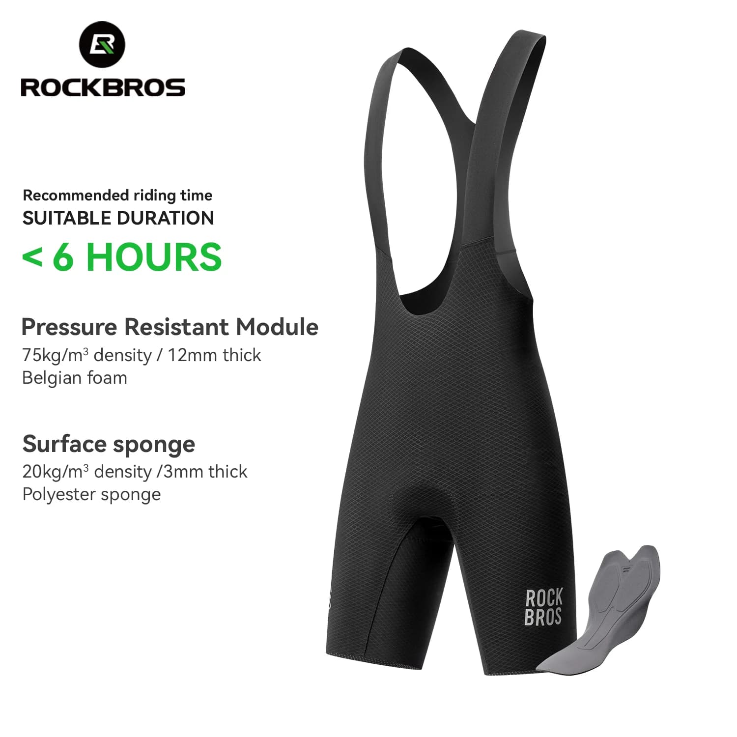 Pantalones cortos de tirantes de ciclismo ligeros y elásticos con protección solar