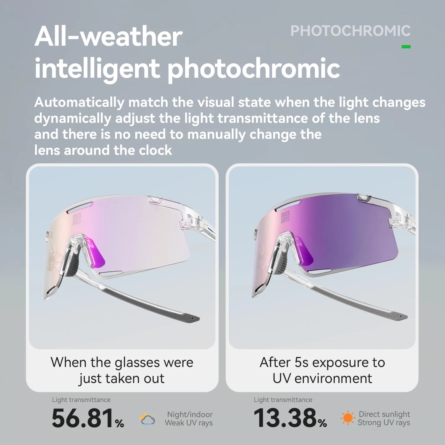 Gafas de Sol Fotocromáticas Polarizadas para Ciclismo con 3 Lentes
