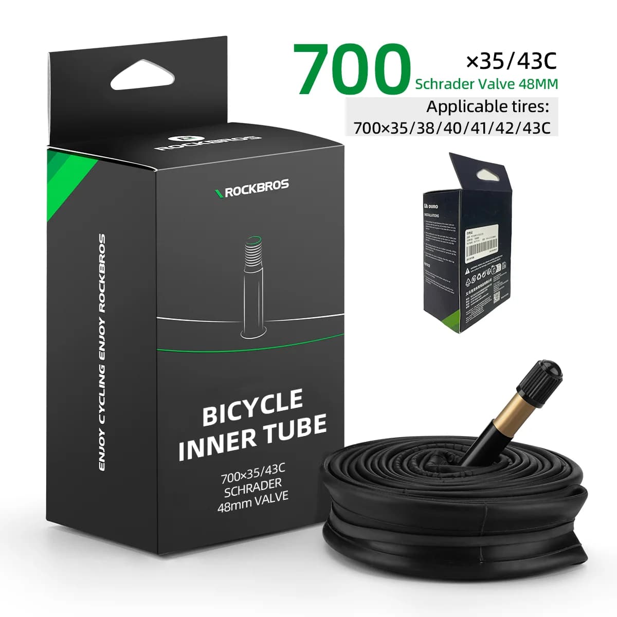 Cámara de Bicicleta 700C de Goma Butílica