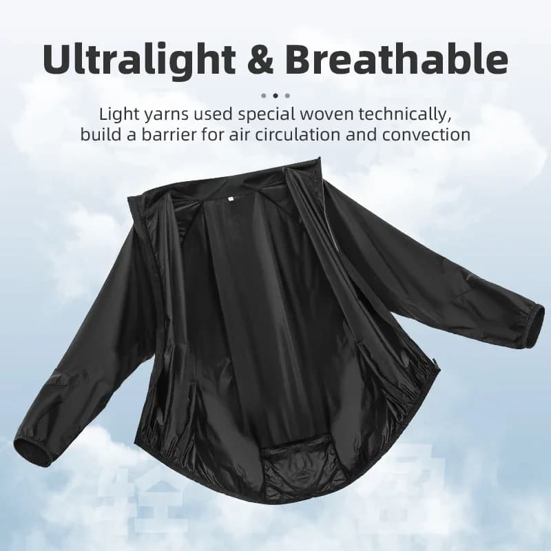 Chaqueta de ciclismo transpirable de verano con protección solar