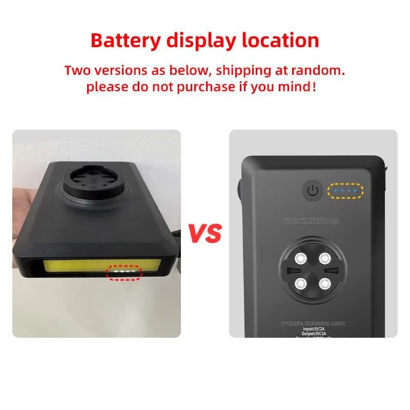 Luz delantera para bicicleta recargable por USB 5000mAh