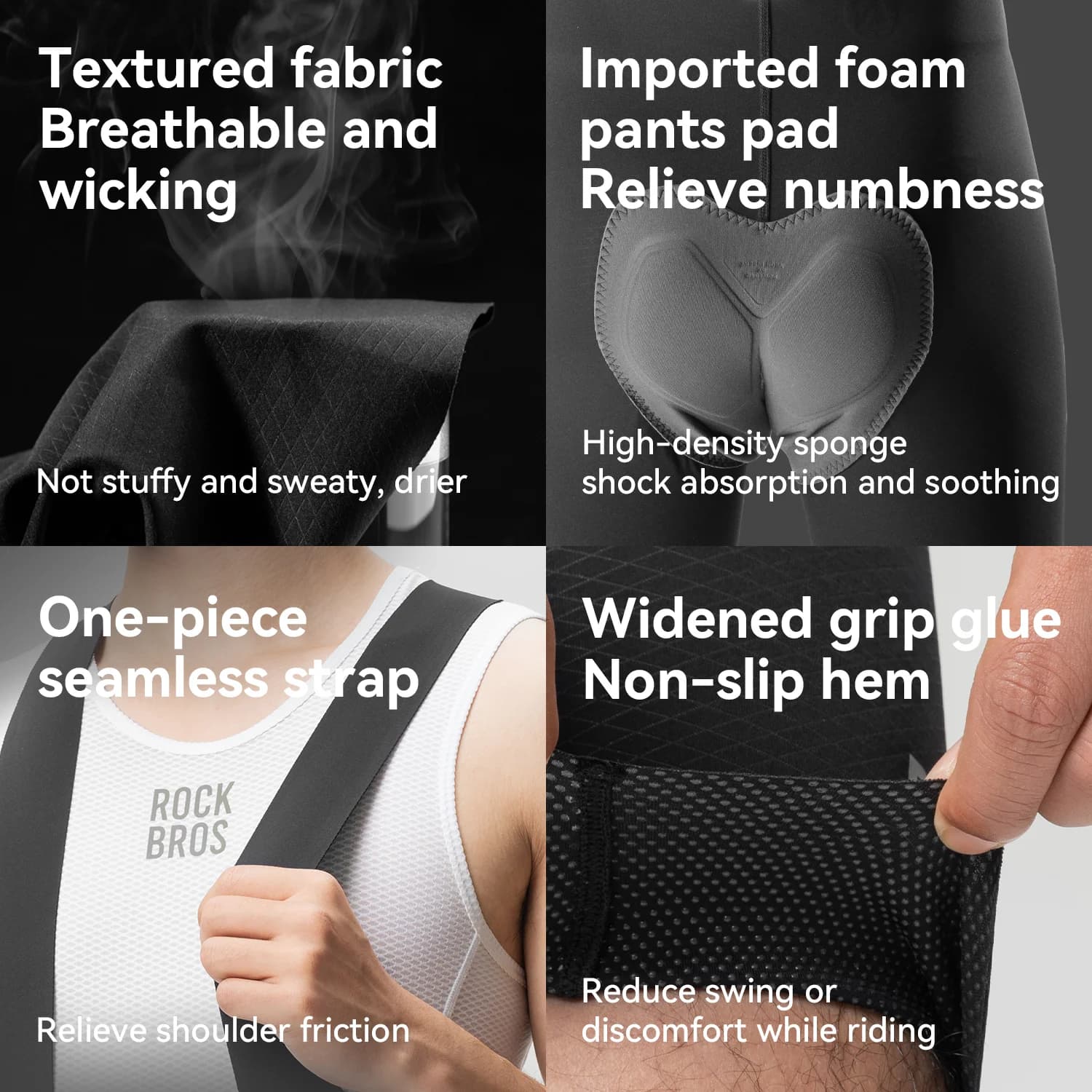 Pantalones cortos de tirantes de ciclismo ligeros y elásticos con protección solar