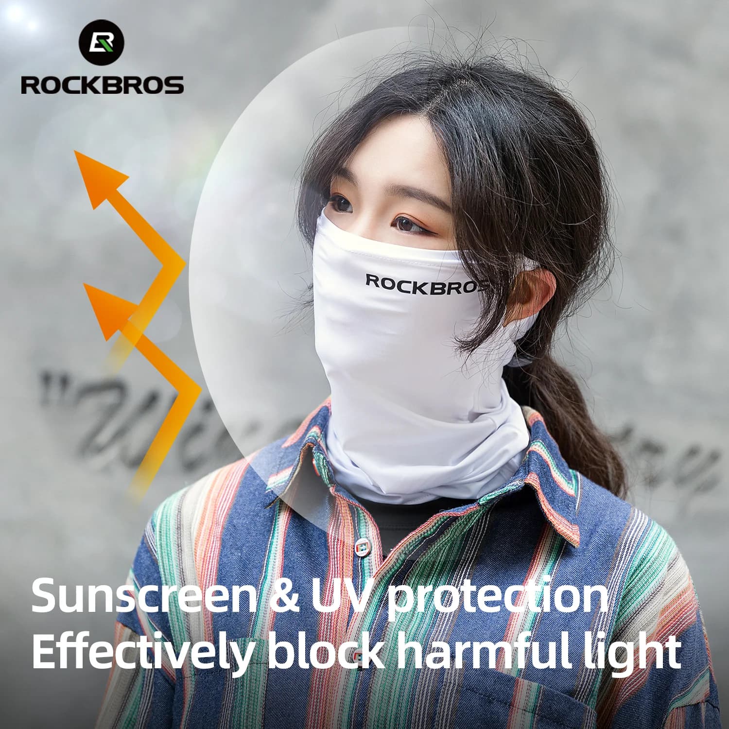Mascarilla facial de seda fría con absorción de sudor y protección UV400