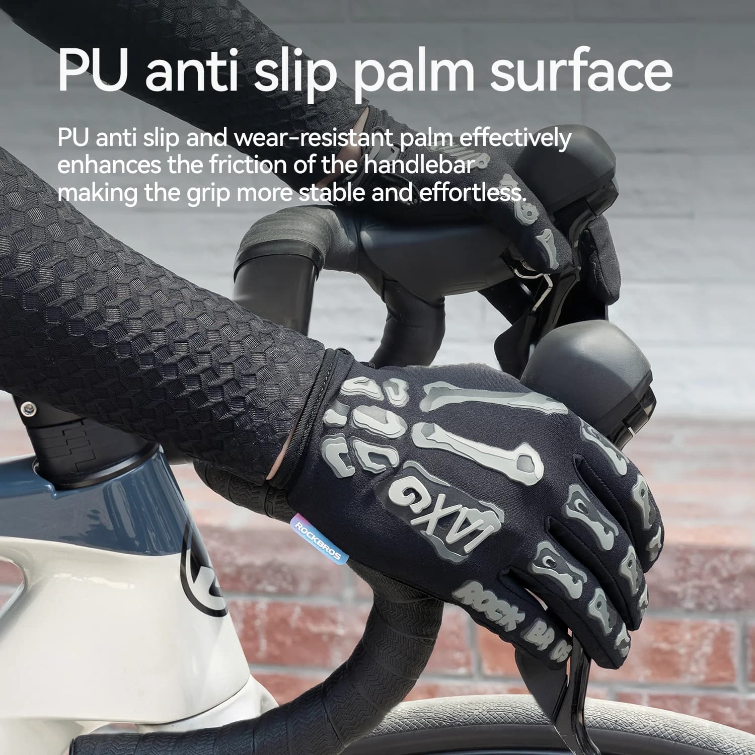 Guantes de ciclismo transpirables y a prueba de impactos con pantalla táctil para primavera-verano