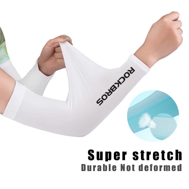 Mangas de brazo transpirables de seda fría con protección UV