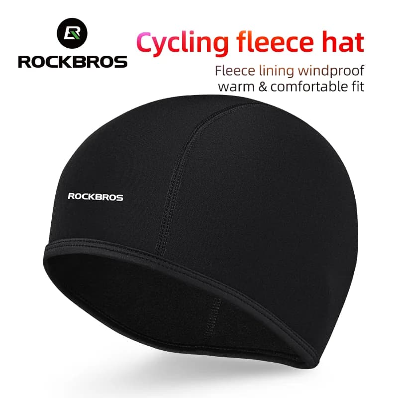 Gorro de ciclismo térmico de forro polar a prueba de viento